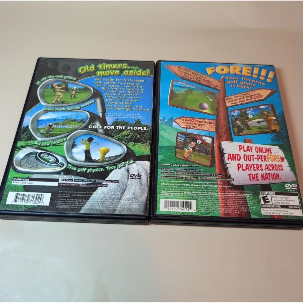 Hot Shots Golf Fore & Hot Shots Golf 3 PS2 Black Label Complete CIB 2 Game Lot